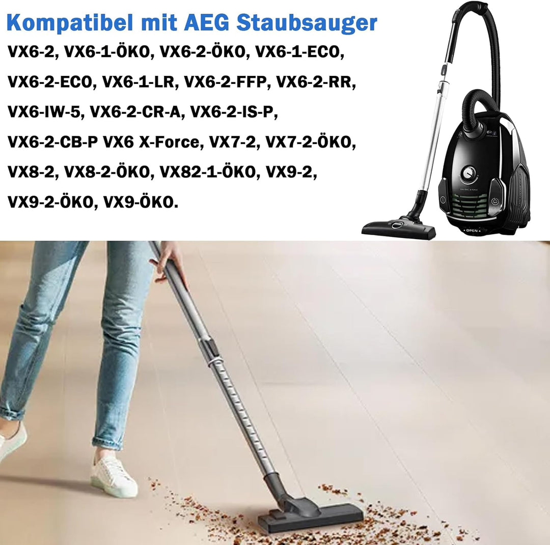 Staubbeutel Filter Zubehör Set für AEG VX6 VX7 VX8 VX9 Bodenstaubsauger VX6-2 VX6-1-ÖKO VX6-2-ÖKO VX