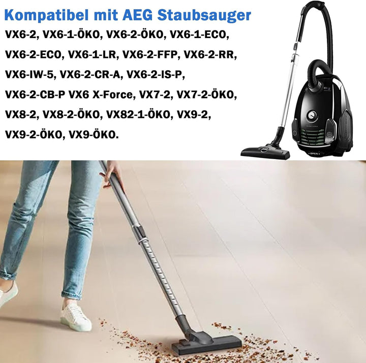 Staubbeutel Filter Zubehör Set für AEG VX6 VX7 VX8 VX9 Bodenstaubsauger VX6-2 VX6-1-ÖKO VX6-2-ÖKO VX