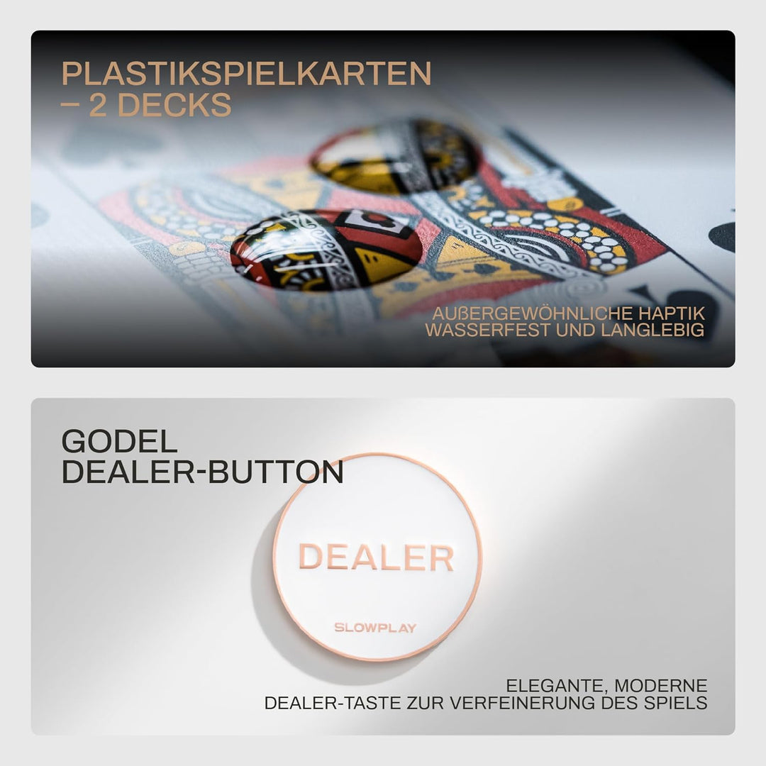 SLOWPLAY Godel Ceramic Poker-Chipsatz, 300 STK [ohne Werte], 39mm& 10g pro Chip | Verfügt über einen