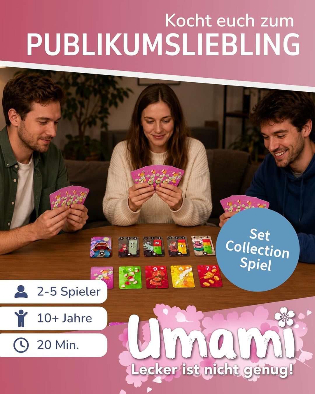 HeidelBär Games Umami - Unterhaltsames Kartenspiel mit appetitlichen Illustrationen - Einzigartiges