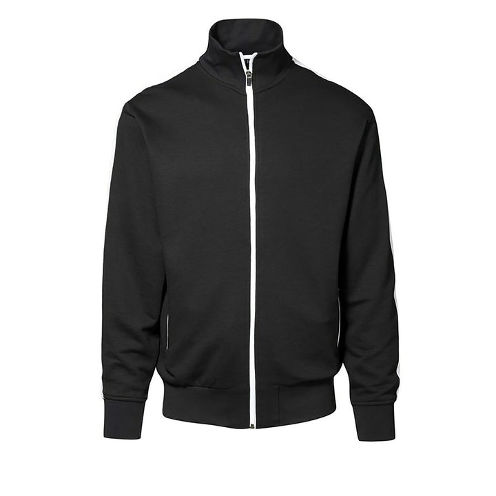 ID Herren Sweatjacke CARDIGAN m. Kontraststreifen (3XL, schwarz)