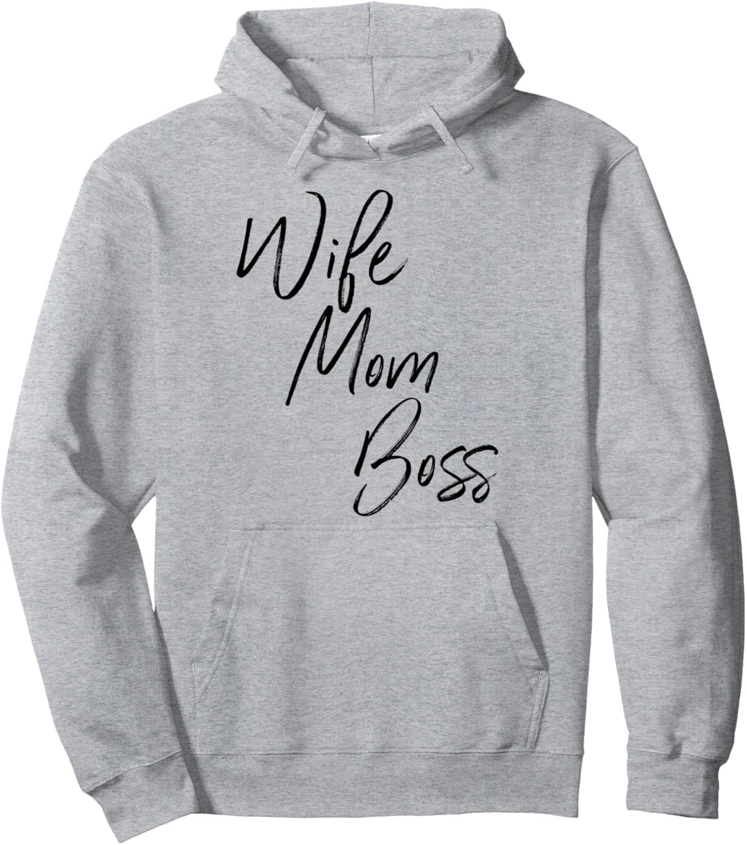 Wife Mom Boss - Mittertags Mom Life Spruch - beste Mama Pullover Hoodie
