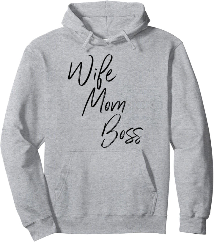 Wife Mom Boss - Mittertags Mom Life Spruch - beste Mama Pullover Hoodie