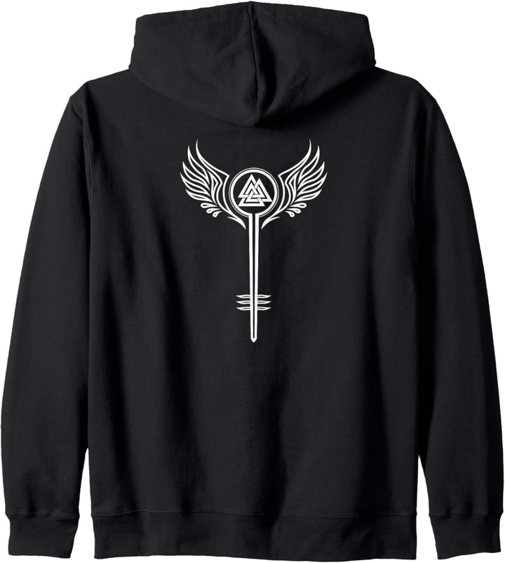 Walküre Schildmaid Symbol Valknut Wikinger Odin Viking Kapuzenjacke