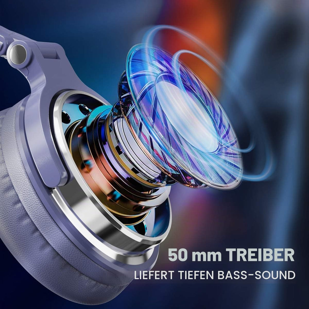 OneOdio Over Ear Kopfhörer mit Kabel, 50mm Treiber, Bassklang, 6.35 &amp; 3.5mm Klinke, Share-Port, Gesc