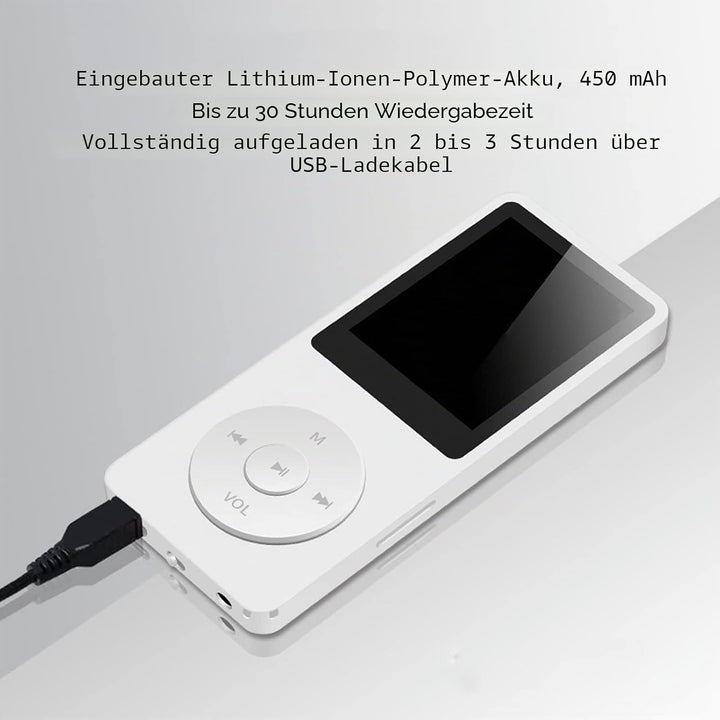 8 GB MP3 MP4 Player, Tragbarer Musik Player mit 1,8 Zoll TFT HD Bildschirm, Walkman Sportmusik Playe