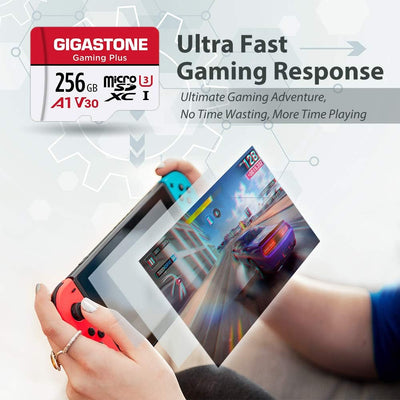 Gigastone Gaming Plus Micro SD Karte 256GB 5er-Pack und SD Adapter, Kompatibel mit Switch, SD Karte