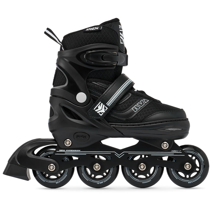 Raven Verstellbare Inline Skates Drill optional als 2in1 - Kugellager Carbon Abec7 - DSAS - Double-S