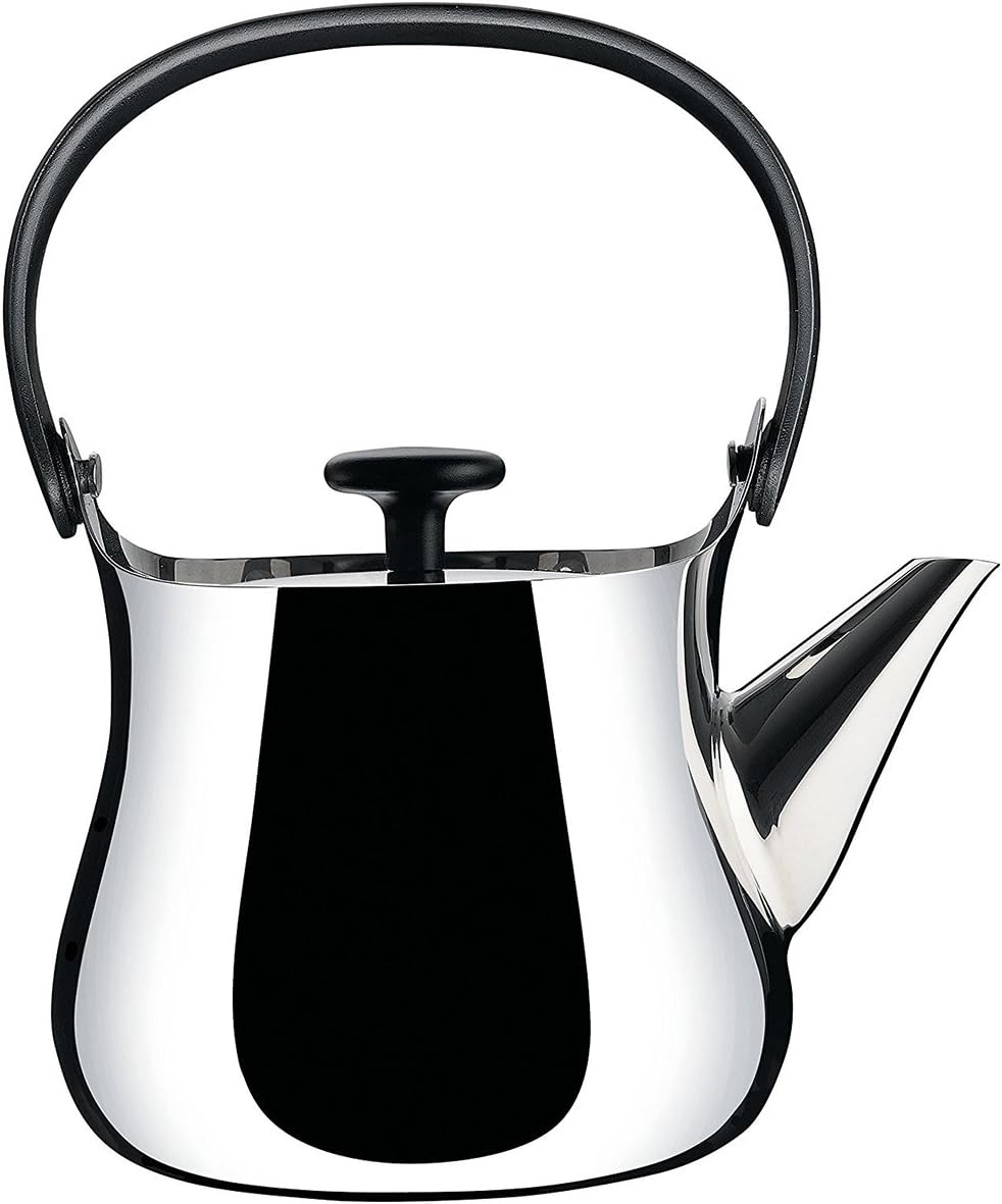 Alessi NF01 "Cha" Wasserkessel aus Edelstahl glänzend poliert, 90 cl, 3.7 x 16.5 x 4.3 cm