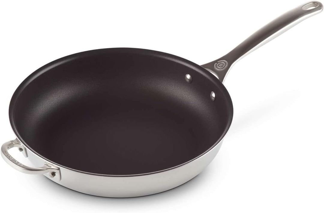 Le Creuset Antihaftbeschichtete Bratpfanne mit Gegengriff aus 3-ply PLUS Edelstahl, 28 cm, 966002280