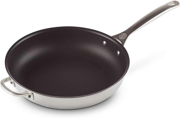 Le Creuset Antihaftbeschichtete Bratpfanne mit Gegengriff aus 3-ply PLUS Edelstahl, 28 cm, 966002280