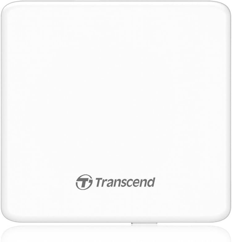 Transcend TS8XDVDS-W superschlanker externer CD/DVD-Brenner white, white