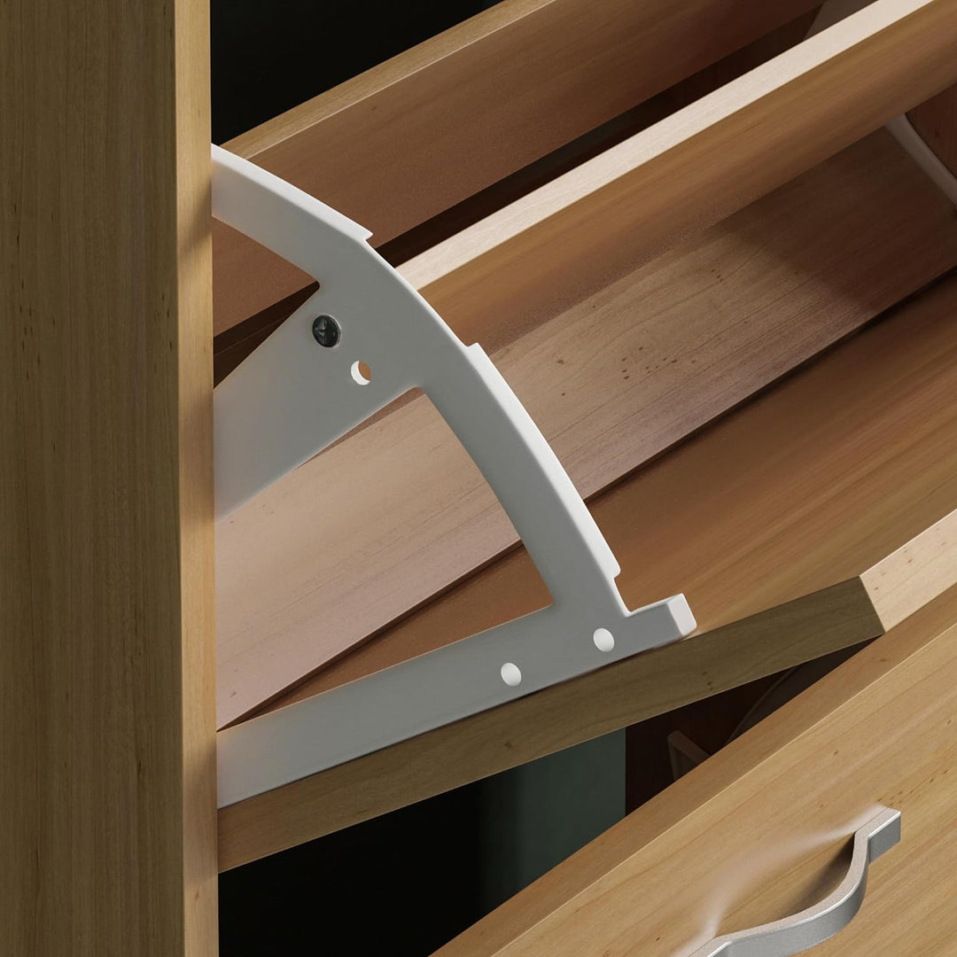Vida Designs Schuhschrank mit 2 Klappfächern, Aufbewahrung für Schuhe, Organizer, Holzmöbel-Einheit,