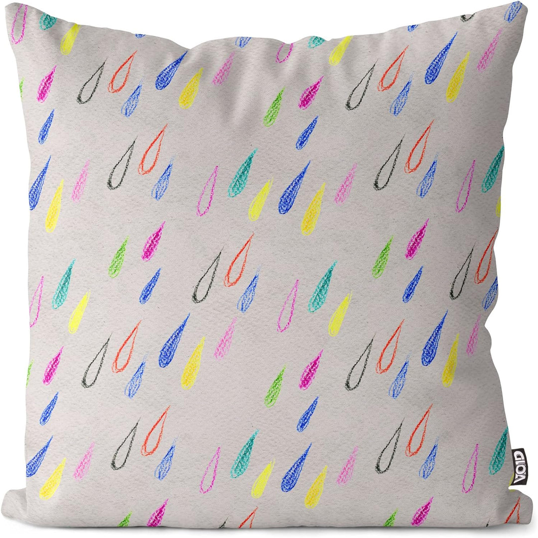 VOID Bunte Regentropfen Kissenbezug Kissenhülle Sofakissen Kissen Deko Outdoor-Kissen Dekokissen, Ki