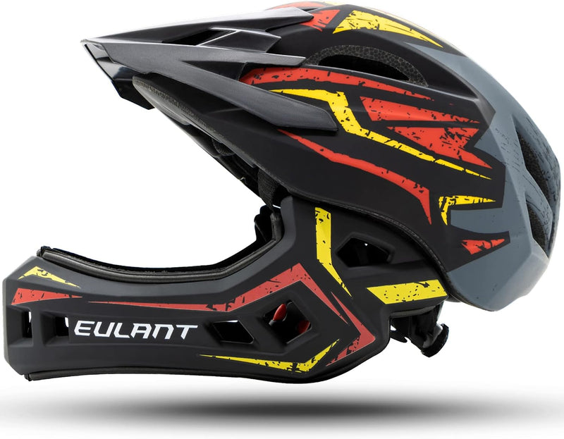 EULANT Fahrradhelm mit Kinnschutz für Jugendliche,Kinder Fullface Helm,BMX helme Jungen,Downhill Hel