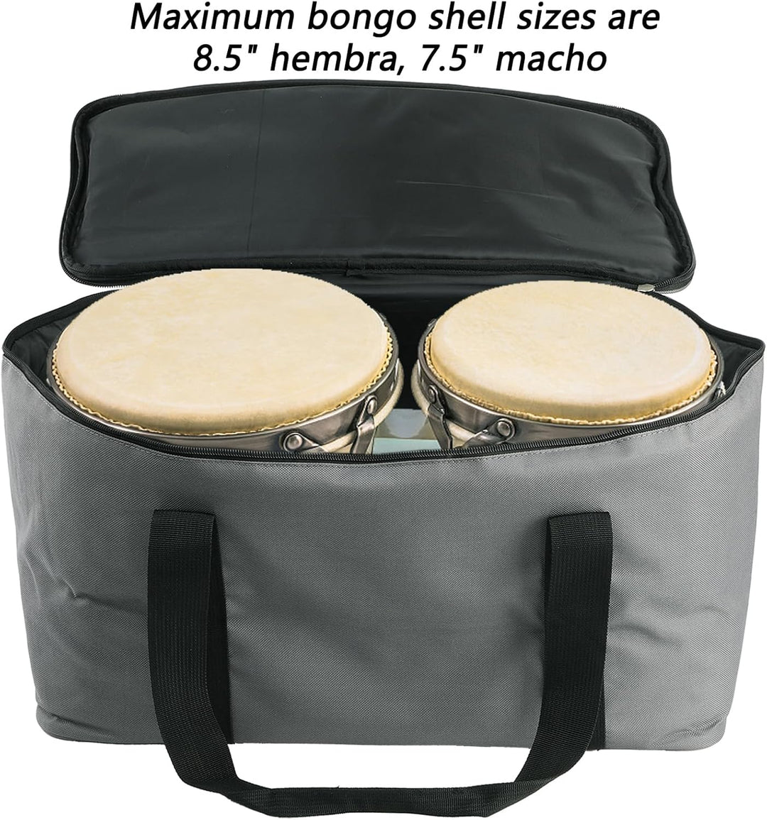 YOUEON Bongo Drum Bag mit Tragegriff 46x24x24cm Standardgrösse Gepolsterte Bongo Gig Bag Bass Drum S