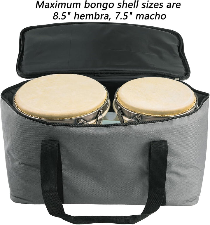 YOUEON Bongo Drum Bag mit Tragegriff 46x24x24cm Standardgrösse Gepolsterte Bongo Gig Bag Bass Drum S