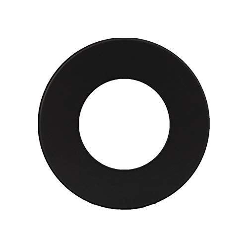 LANZZAS Ofenrohr Wand-Rosette mit 70 mm Rand, Farbe: schwarz-metallic, im Durchmesser Ø 150 mm - wei