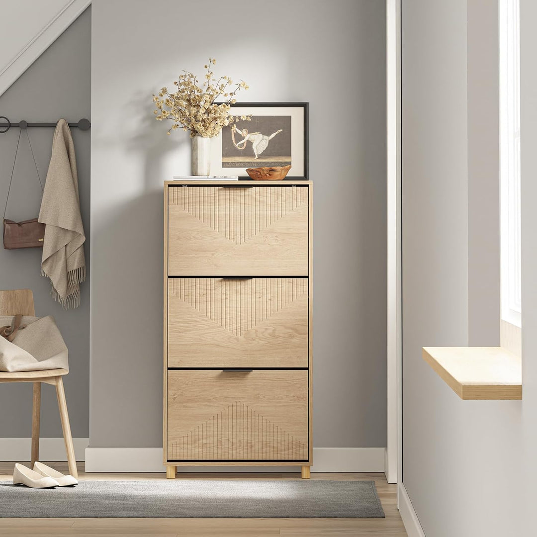 SoBuy schuhschrank schmal - schuhschrank Holz 24cm breit, grosse Kapazität für Schuhe bis Grösse 47,