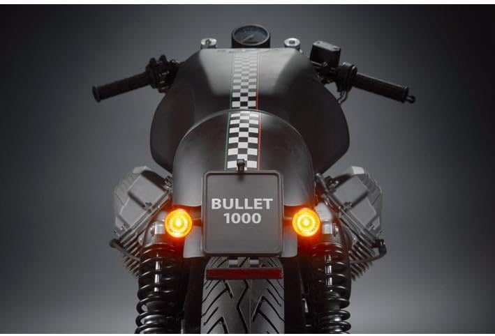 Kellermann Motorrad Blinker E geprüft LED Metall Blinker M8 Bullet 1000® Extreme schwarz, Unisex, Mu