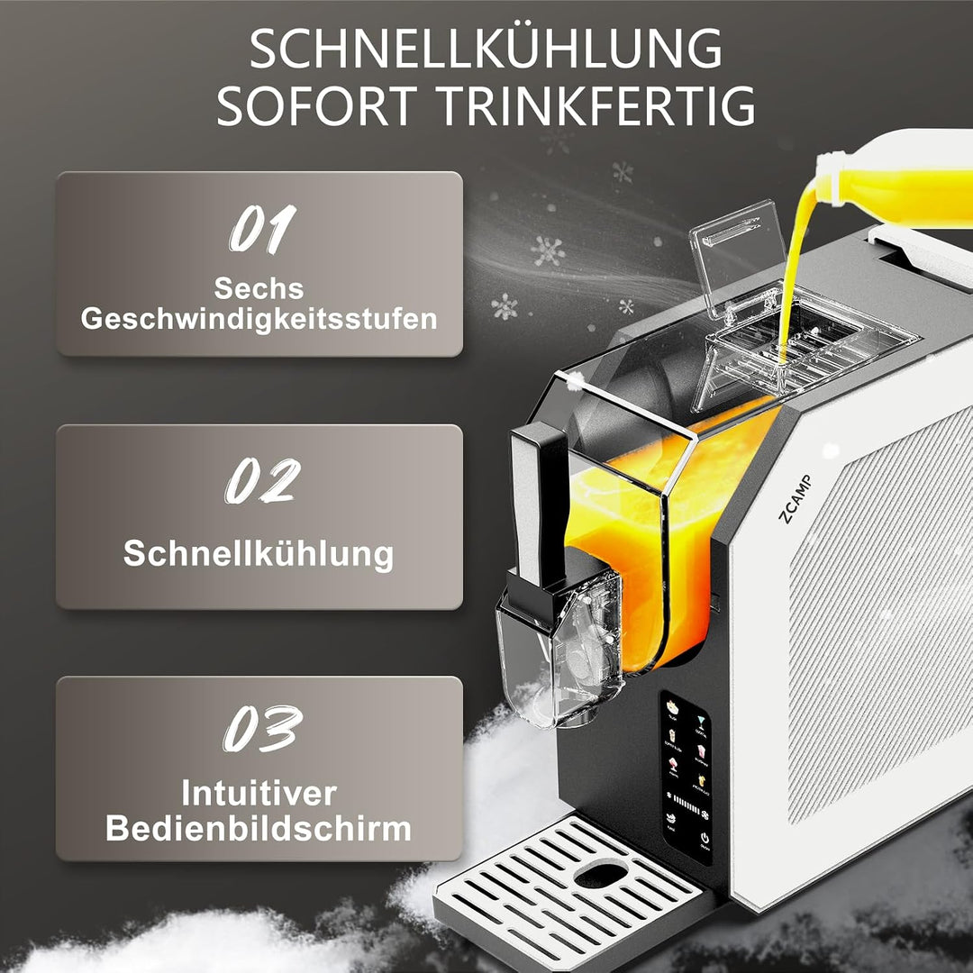 HBS-1901EU 1,9l Eismaschine, Slush Maschine, Eiscrememaschine,Smoothie-Mixer, 6 Funktionen, Für Die