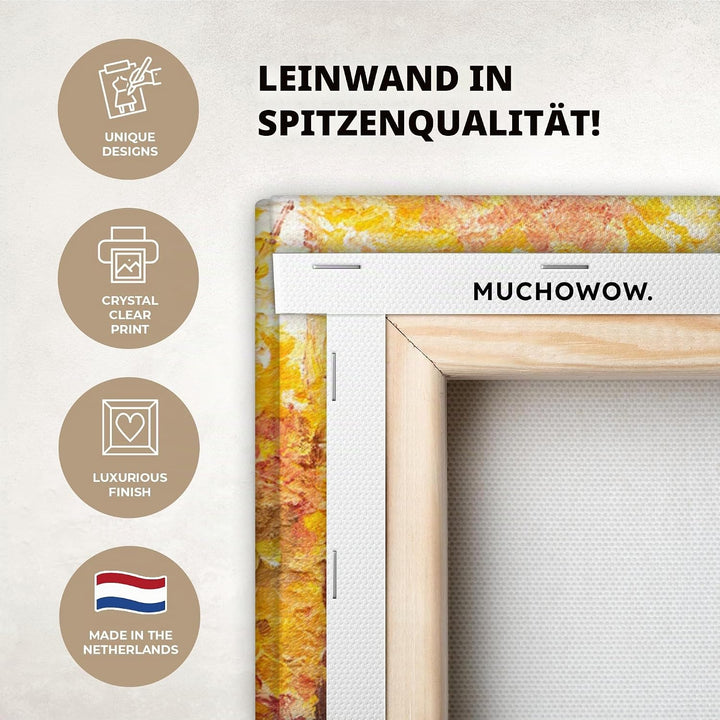 MuchoWow© Leinwand 80x60 cm Deko Schlafzimmer Aesthetic Leinwandbilder Wohnzimmer Gemälde Foto Gesch