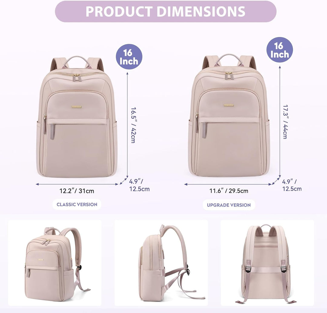 Rucksack Damen Herren, Laptop Schulrucksack,Women Travel Backpack Elegant für Uni Reise Büro, Tagesr
