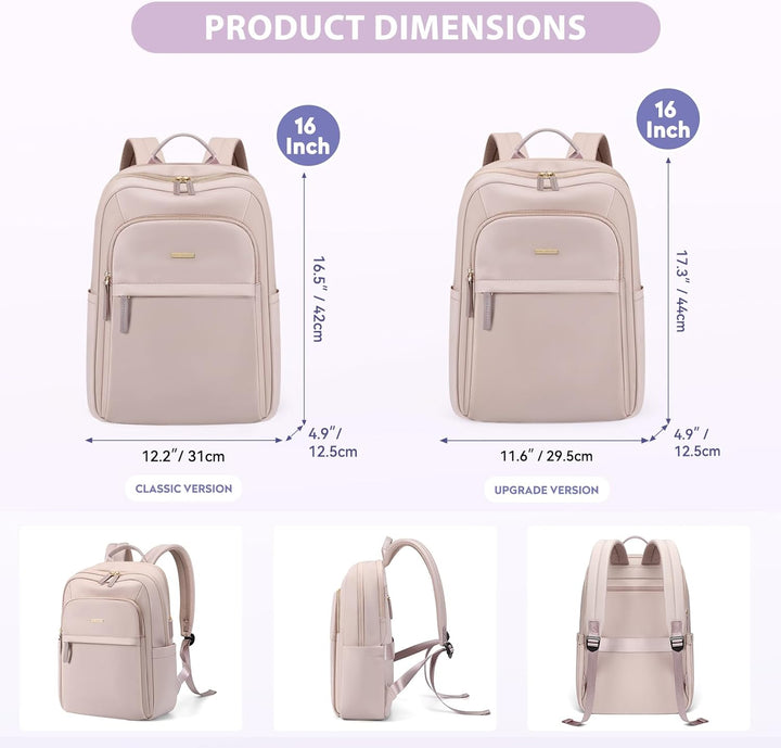 Rucksack Damen Herren, Laptop Schulrucksack,Women Travel Backpack Elegant für Uni Reise Büro, Tagesr