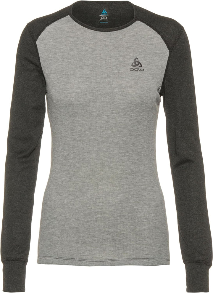 Odlo Damen Funktionsunterwäsche Set Active WARM ECO 60 Dark Grey Melange - Grey Melange, 60 Dark Gre
