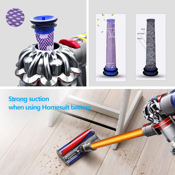 V7 Akku, Homesuit 21.6V 4000mAh SV11 Ersatzakku Akku für Dyson V7 Motorhead Pro,V7 Trigger,V7 Animal