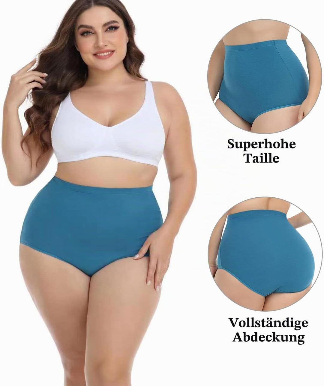 wirarpa Unterhosen Damen Baumwolle Unterwäsche Super Hohe Taille Frauen Slips 4er Pack S Mehrfarbig0