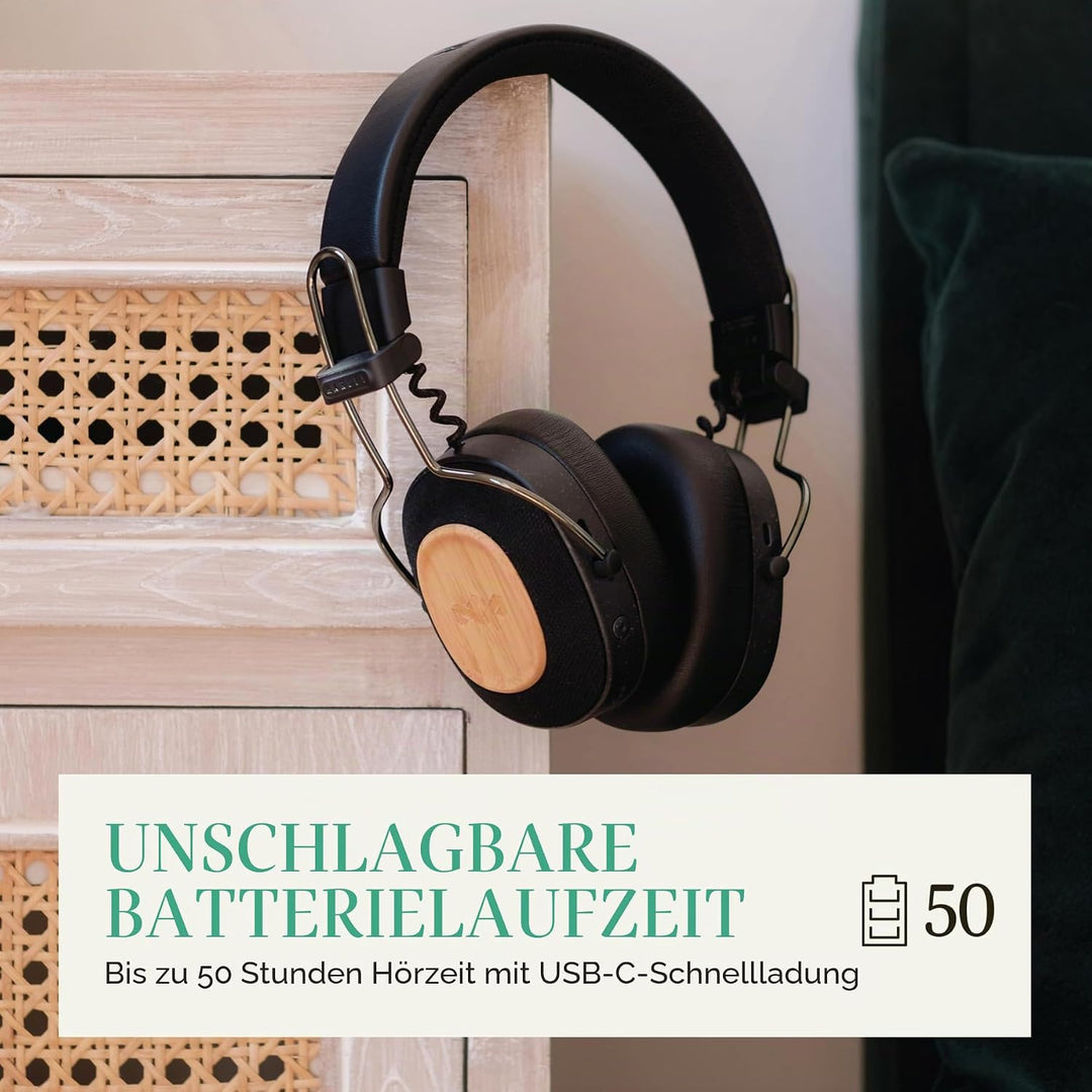House of Marley Positive Vibration Riddim kabellose On-Ear Bluetooth Kopfhörer - 50 Std. Spielzeit,