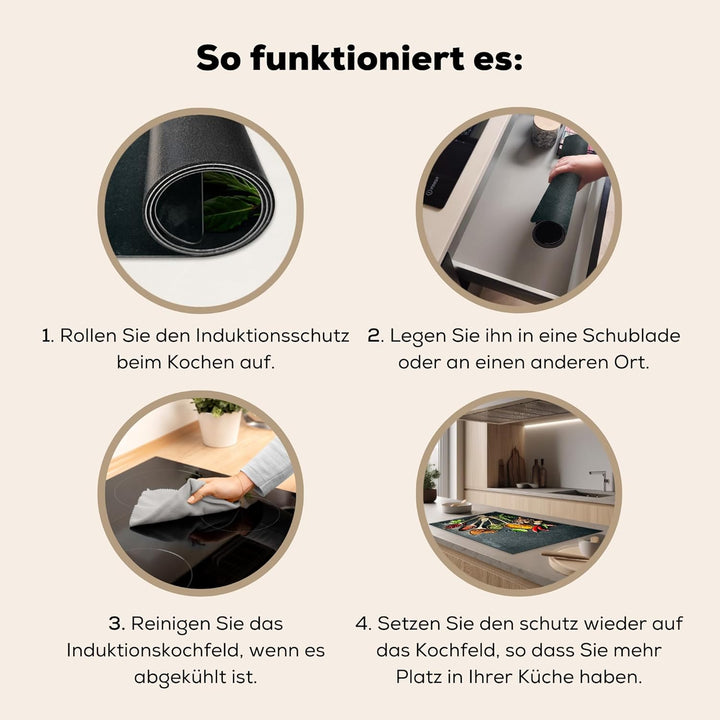 Herdabdeckplatte 85x52 cm Einteilig Abdeckplatten Cerankochfeld Abdeckung Ceranfeld Herdplattenabdec