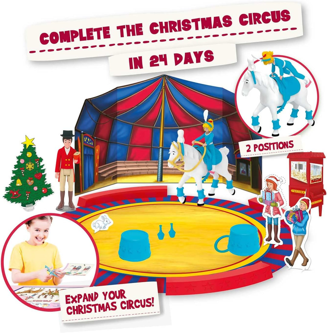 CRAZE Spielzeug Adventskalender Bibi & Tina Weihnachtszirkus, Adventskalender Kinder mit 24 tollen P