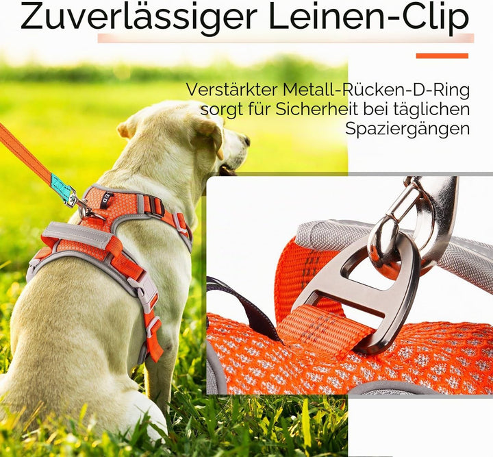 ThinkPet Anti-Zug Hundegeschirr Mit Griff - Leicht Zu Kontrollieren, Verstellbar Ohne Würgen, Reflek