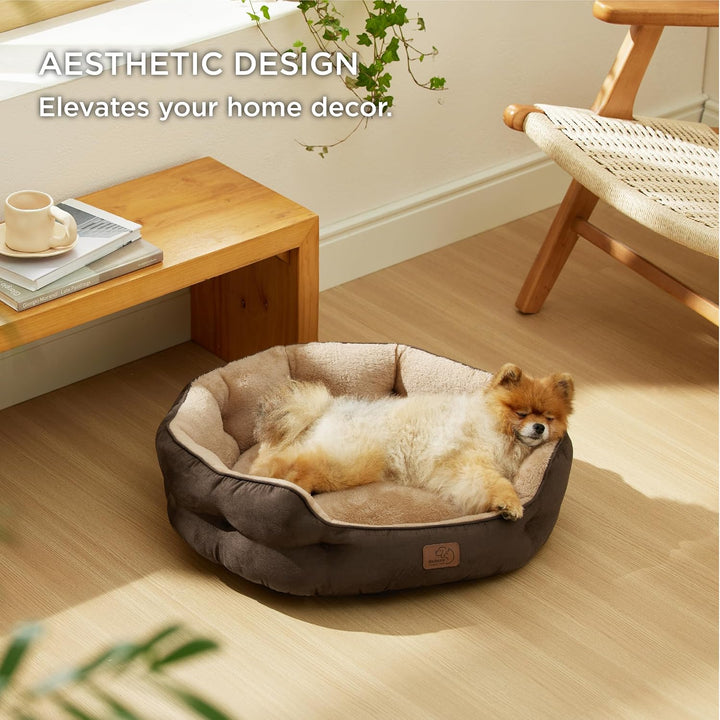 BEDSURE Katzenbett waschbar Katzen Bettchen - 63x53x20cm Katzenbett mit zweiseitig Innenkissen Katze