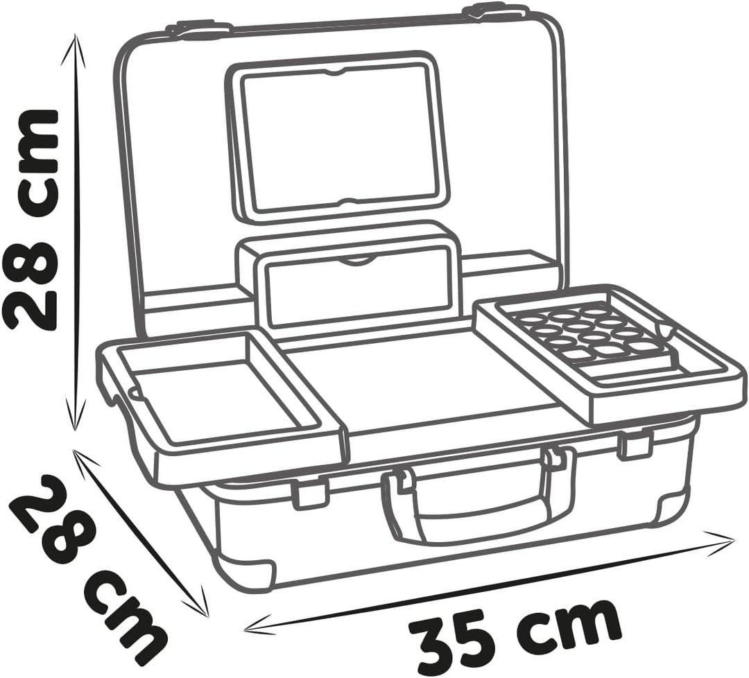 Smoby - My Beauty Kosmetikkoffer – Frisieren + Schminken - Mitnehm-Spielkoffer mit Spiegel & Zubehör