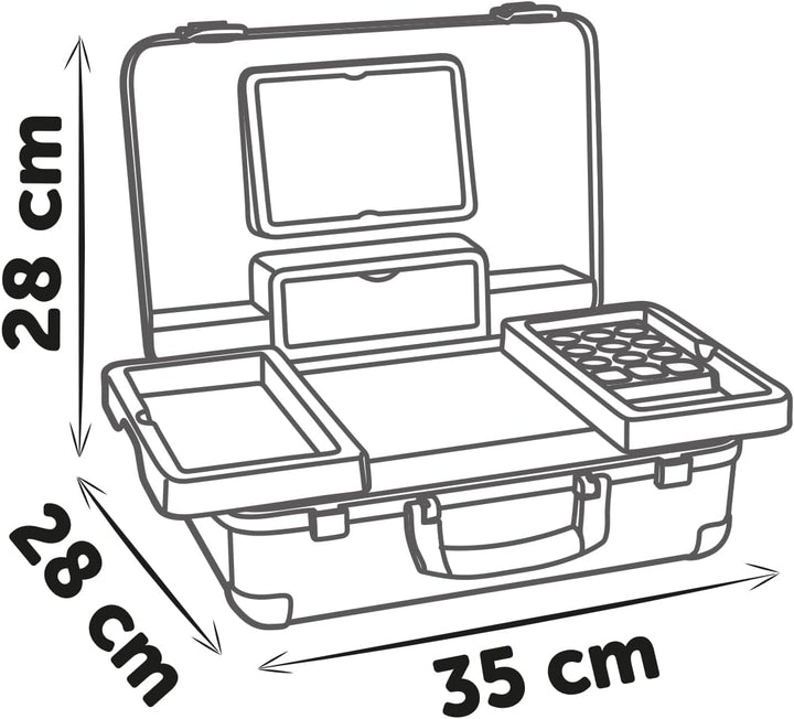 Smoby - My Beauty Kosmetikkoffer – Frisieren + Schminken - Mitnehm-Spielkoffer mit Spiegel & Zubehör