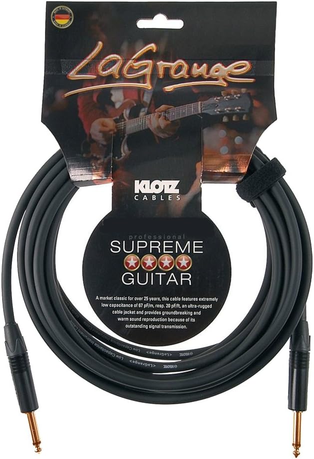 KLOTZ LaGrange - supreme gitarren kabel, mit sehr geringer Kapazität, dreifach geschirmt (3, gerade-