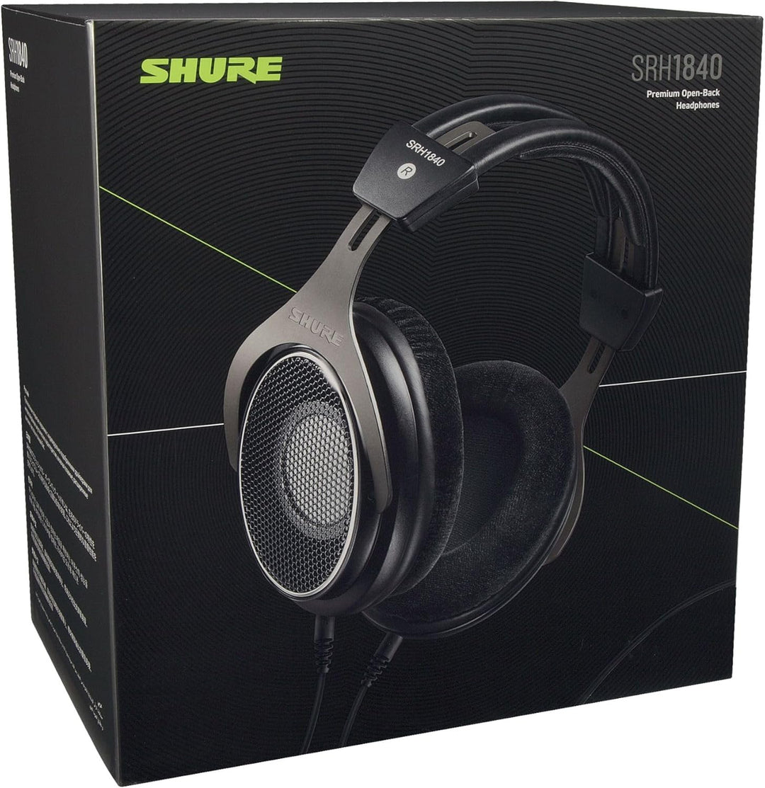 Shure SRH1840, offener Kopfhörer/Over-ear, High-End, geräuschunterdrückend, Kabel austauschbar, Velo