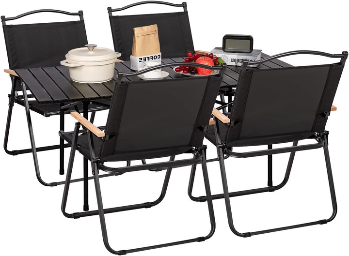 Eisen Klappbarer Camping Tisch, Klapptisch für Garten, Outdoor Beistelltisch Faltbar, Ultraleicht, C