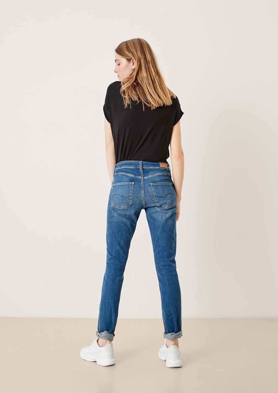 s.Oliver Damen Catie: Slim leg-Jeans blue 38.30, Blue Stretched Den