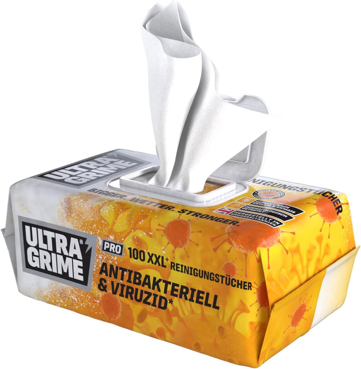 UltraGrime Pro Anti-Bac-Reinigungstücher | Industrielle Antibac-Tücher zum Reinigen und Entfernen vo