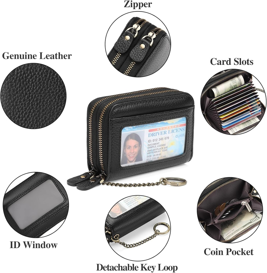 GAEKEAO Geldbörse Damen Kreditkartenetui Damen Geldbörse Damen Klein Portemonnaie Damen RFID-Blockie