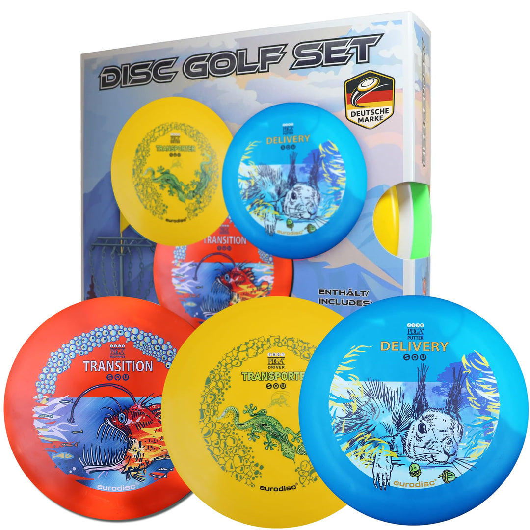 eurodisc Disc-Golf Einsteiger Starter Set, PDGA Approved, Putter Midrange Driver Disc, Einsteiger St