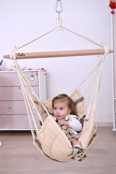 Unbekannt Lola Bella Chica Cappuccino Oeko-Tex 100 Luxus Babyhängematte Babywiege Kinderhängesessel