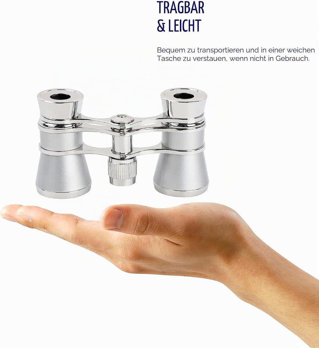 Aomekie Opernglas 3x25 Theaterglas Mini Klein Kompakt Feldstecher Fernglas mit Kette für Theater Kon
