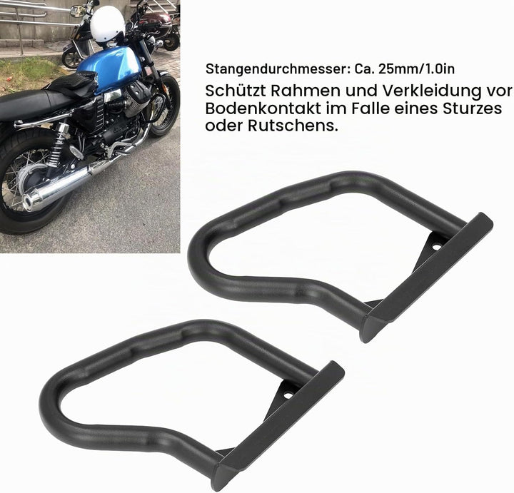 Motorrad Motorschutz Sturzbügel 25 Mm 1,0 Zoll Durchmesser Motorbügelrahmen Ersatz für Moto Guzzi V7
