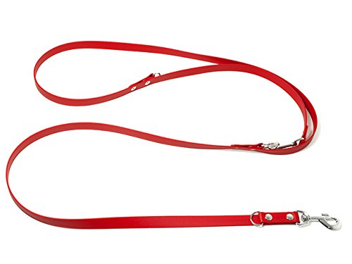 Mystique Biothane verstellbare Leine 13mm rot 200cm 200cm rot, 200cm rot
