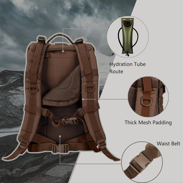 Hannibal Tactical Militär Taktischer Rucksack Cooper Rucksack Armee Assault Pack 3 Tage Bug Out Go B